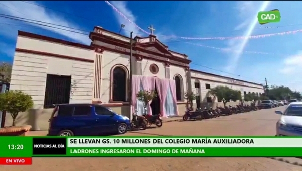Se llevaron Gs. 10 millones tras robo en el Colegio María Auxiliadora