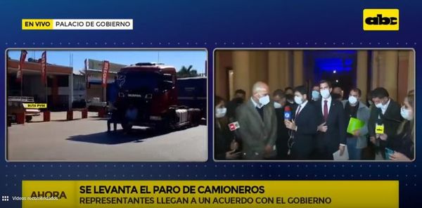 Tras acuerdo, levantan el paro de camioneros - Nacionales - ABC Color