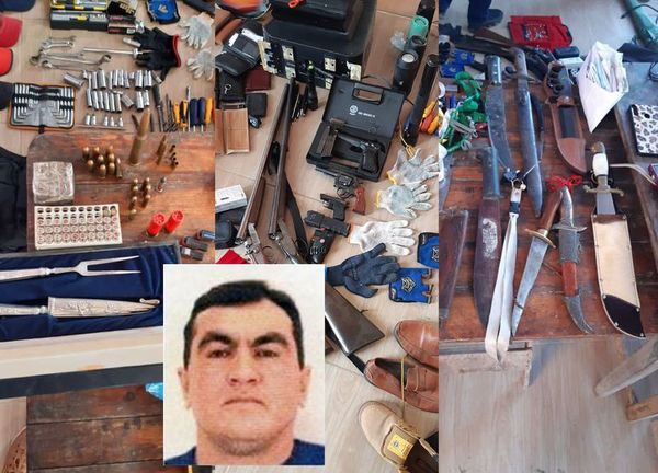 Como la guarida de Alí Babá: Allanan aguantadero en Asunción con arsenal, joyas y dagas, pero escapa conocido “ladrón de políticos” - Nacionales - ABC Color