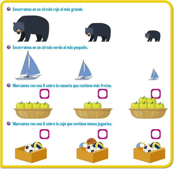 Nociones de tamaño y cantidad - Escolar - ABC Color