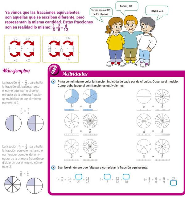 Fracciones equivalentes - Escolar - ABC Color