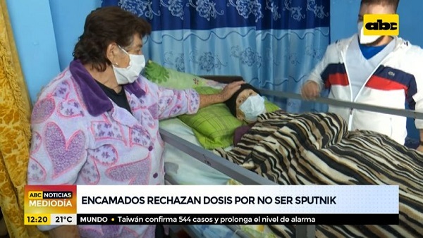 Encamados y familiares rechazan dosis de Sputnik V