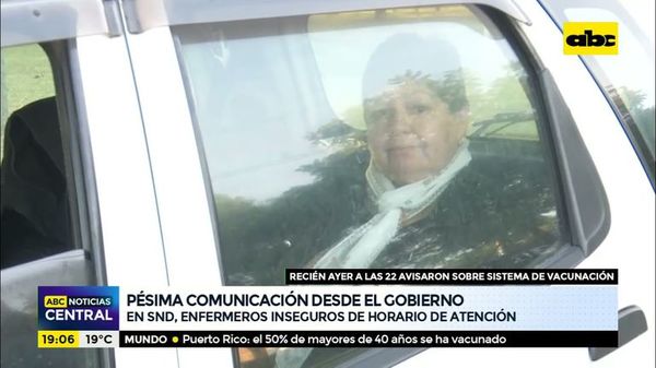 Pésima comunicación para vacunación en SND - ABC Noticias Central - ABC Color