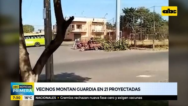 Vecinos montan guardia en 21 Proyectadas de Asunción - ABC Noticias - ABC Color