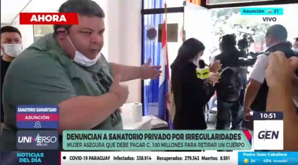 Sanatorio renuncia a convenio con Salud tras incidentes con familiares de paciente fallecido por covid-19