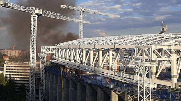 Susto en Bernabeu por un incendio