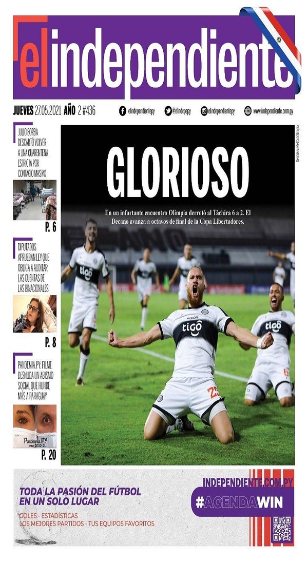 Portadas de este jueves 27 de mayo de 2021