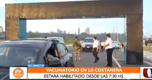 Covid-19: habilitan “autovac” en la Costanera de Asunción