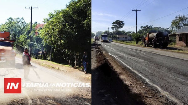 MAQUINARIAS REPARAN CAMINO PRINCIPAL EN ZONA DE GUAVIYÚ SAN JUAN DEL PNÁ.