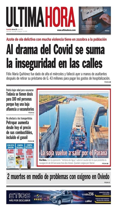 Portadas de este viernes 28 de mayo de 2021