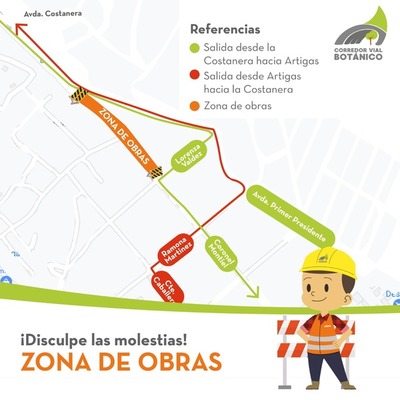 Corredor Vial Botánico: establecen desvíos desde hoy por intervención en la calle Coronel Montiel | .::Agencia IP::.