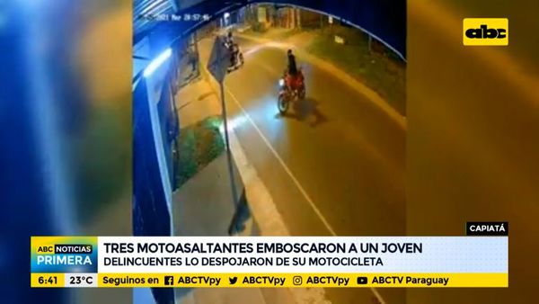 Emboscan y roban su moto a joven en Capiatá - ABC Noticias - ABC Color