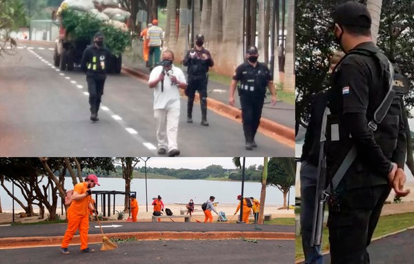 Prieto prohíbe ingreso a la Costanera y pone guardias armados en las calles
