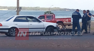 ACCIDENTE DE TRÁNSITO SOBRE RUTA N° 1 DEJA MOTOCICLISTA LESIONADO.