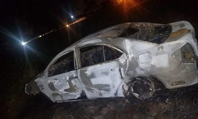 Vehículo utilizado para asalto fue quemado en el km 6,5 de CDE – Diario TNPRESS