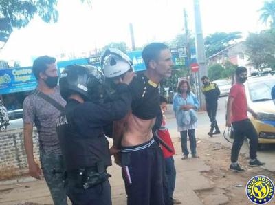 Ladrón del Mercado armó gran barullo y fue “frenado” por PMT y comerciantes de Luque •