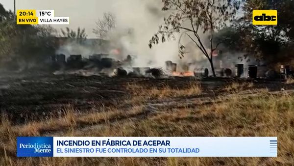 Incendio en predio de Acepar - Periodísticamente - ABC Color
