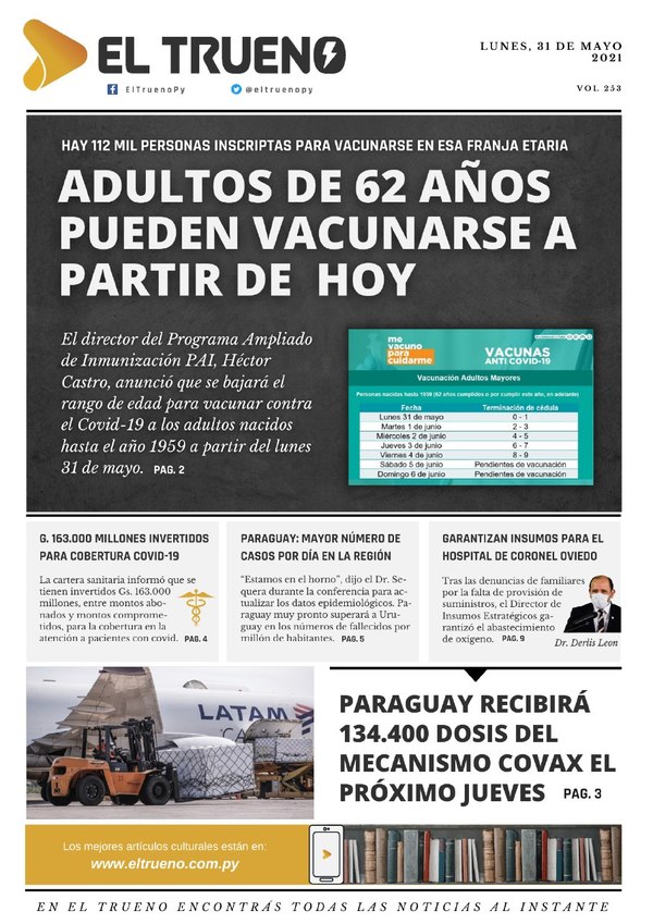 E-paper 31 de mayo 2021 - El Trueno