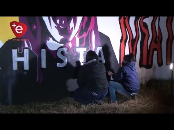 REPARAN MURAL QUE EVOCA LA LUCHA CONTRA LA VIOLENCIA DE GÉNERO