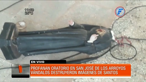 Destrozan santuario en San José de los Arroyos