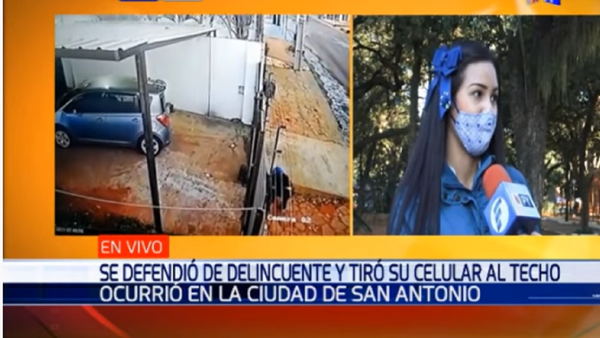 Lanzó su celular a un techo para evitar que se lo lleve asaltante