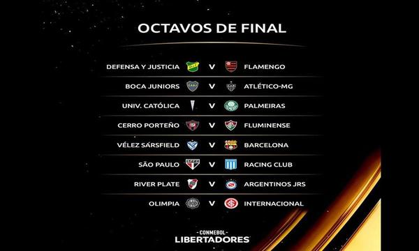 Se sortearon los octavos de final de la Copa Libertadores – Prensa 5