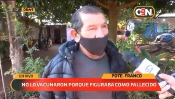 No lo vacunaron porque en el sistema figuraba como muerto - La Clave