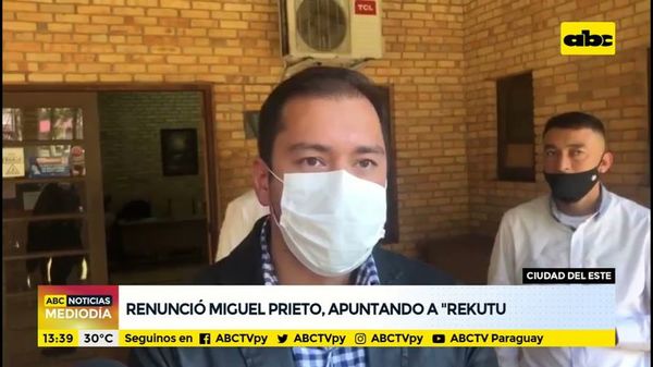 Renunció Miguel Prieto apuntando al “rekutu” - ABC Noticias - ABC Color