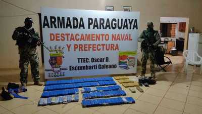 Incautan más de 72 kilos de marihuana en el lago Itaipu