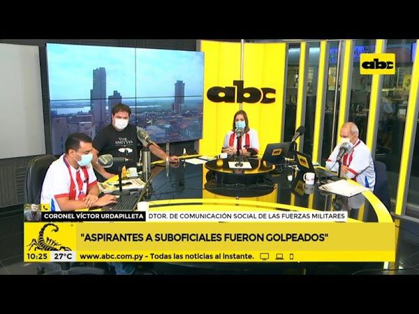 Aspirantes a suboficiales fueron golpeados - A la gran 730 - ABC Color