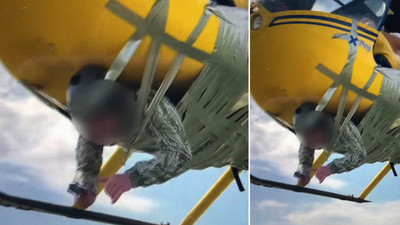 ¿Sobrevivió? Youtuber ruso ató a un hombre al helicóptero con cinta de embalaje (VIDEO)