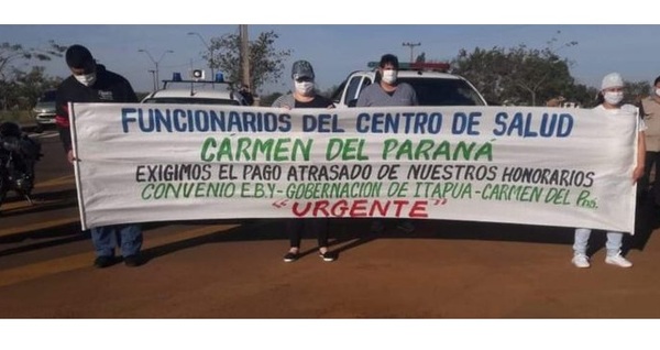 'Brazos caídos' de casi 20 trabajadores de centro de salud en Carmen del Paraná