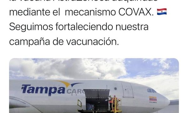 Mandatario confirma arribo de vacunas en las próximas horas