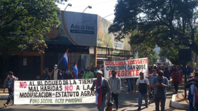 Marcharon para exigir rechazo a modificación del Estatuto Agrario