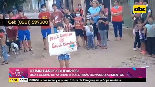 Cumpleaños solidarios: Una manera de ayudar a los demás - Ensiestados - ABC Color