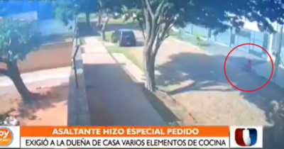 Especial pedido: asaltante exigió elementos de cocina a la dueña de casa