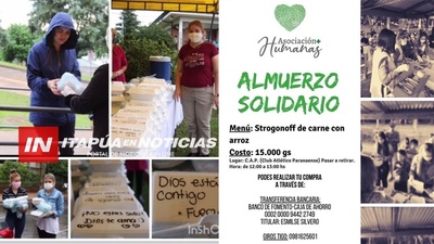 RECAUDAN FONDOS PARA AYUDAR MEDIANTE UN ALMUERZO SOLIDARIO.