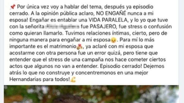 Posteo sobre supuesta "infidelidad por estrés" causó guyryry en redes sociales