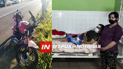 MOTOCICLISTA RECLAMA ASISTENCIA TRAS ACCIDENTE SOBRE RUTA N° 6 EN LA BAJADA TIROL-TRINIDAD.