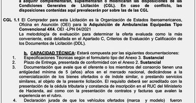 La Nación / Llamativo requisito en compra de ambulancias