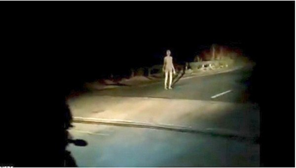 Crónica / Filman a extraterrestre que caminaba en la ruta