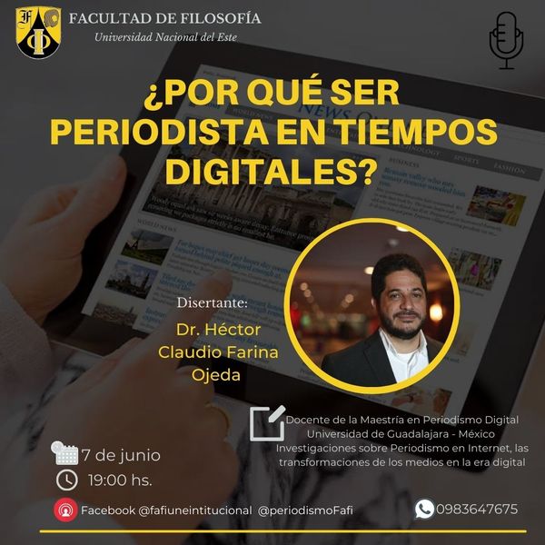 Preparan conferencia sobre “¿Por qué ser periodista en tiempos digitales?”