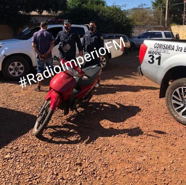 Tras persecución policial recuperan motocicleta hurtada y detienen presunto autor