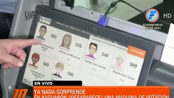 Yaguarón: Desapareció una máquina de votación