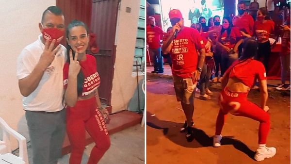 Pamela Vill hizo baile sexy para un político y ligó jeja'o