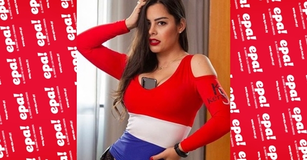 Larissa Riquelme y su curioso guiño al partido de Paraguay ¿alentará a Brasil?