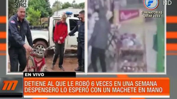 Despensero atrapó a ladrón que le robó seis veces en una semana