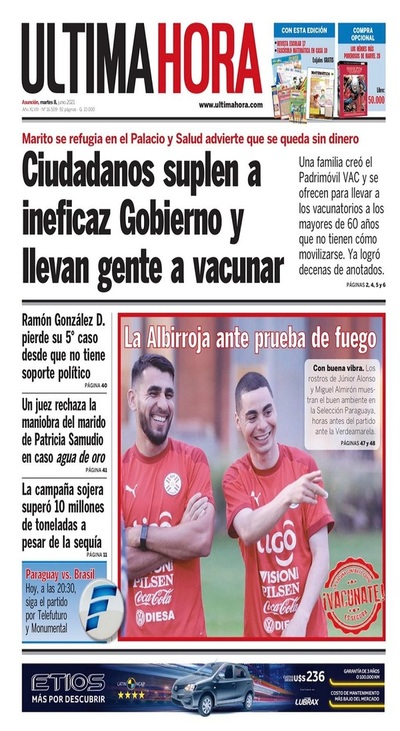 Portadas de este martes 8 de junio de 2021