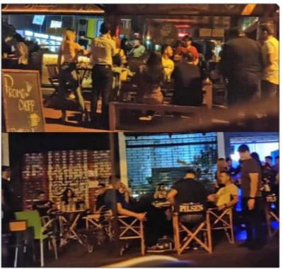 Nadie controla el descontrol ciudadano en sitios ya clausurados para gastronómicos
