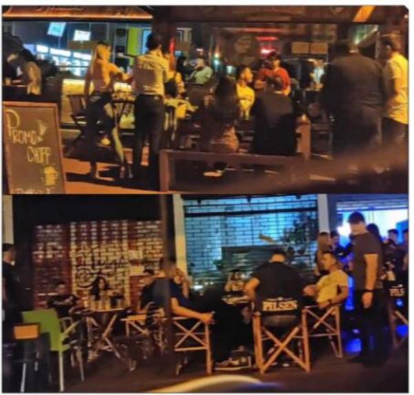 Nadie controla el descontrol ciudadano en sitios ya clausurados para gastronómicos